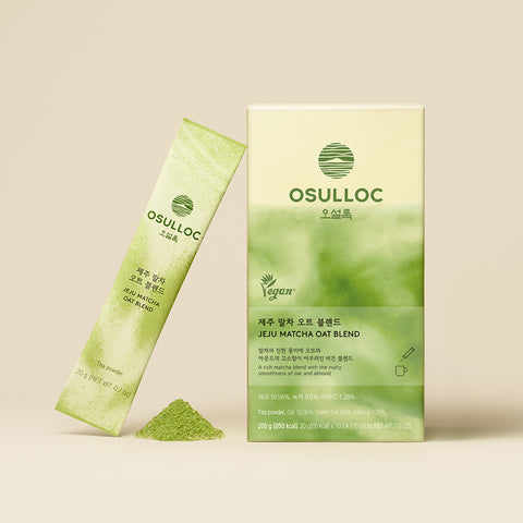 OSULLOC Jeju Matcha Oat Blend Powder - 10 Sticks (200 g, 10 x 20 g) (2 Pack)