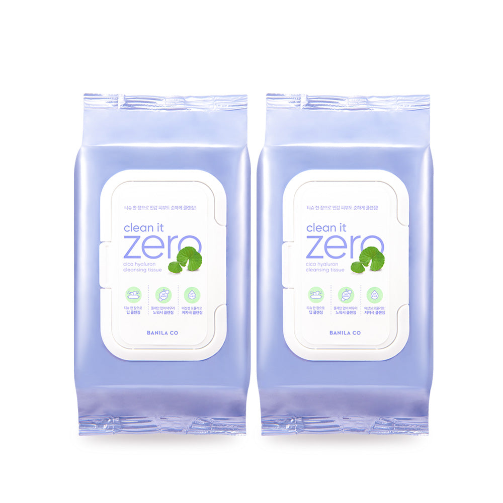 Banila Co Clean It Zero Cica Hyaluron Cleansing Wipes 80ea + 80ea