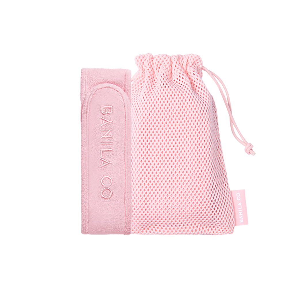 Banila Co Pink Cleansing Headband & Pouch 2-Piece Set