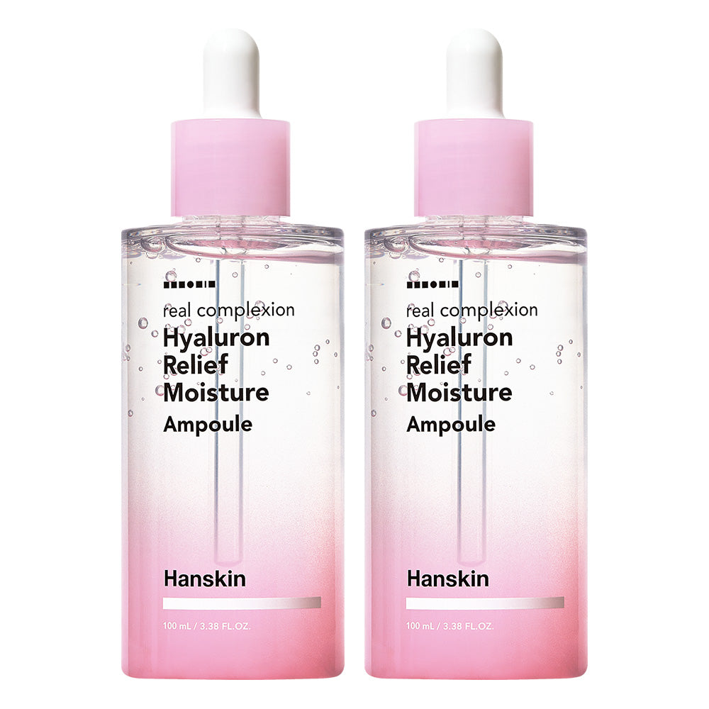 Hanskin Real Complexion Hyaluron Relief Moisture Ampoule 100ml (2 Pack)