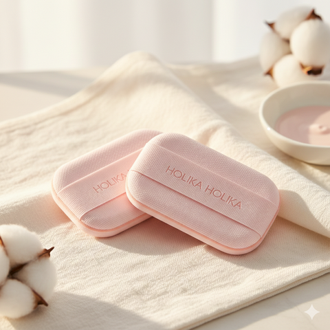 Holika Holika Tinted Milk Cream Blush 2P Puff Set
