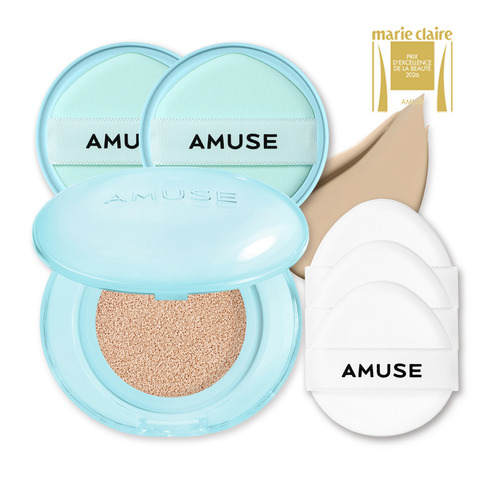 Amuse Airy Pore Cover Cushion (Main + 2 Refills) 03 Honey 15g