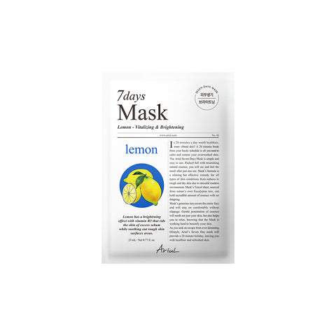 Ariul Seven Days Mask Pack Lemon, 10 sheets x 3