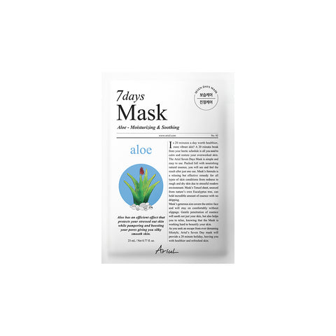 Ariul Seven Days Mask Pack Aloe, 23ml per sheet, 10 sheets x 3