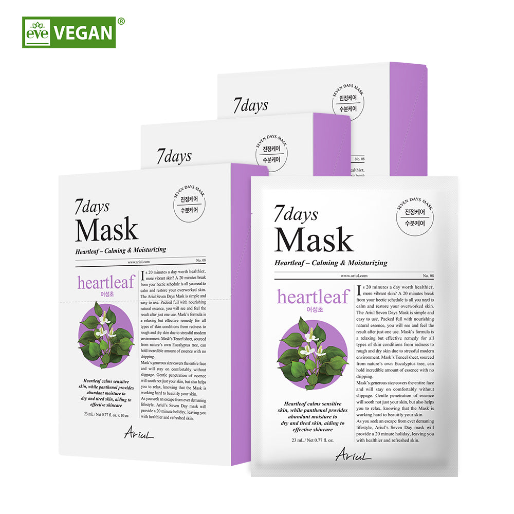 Ariul Seven Days Mask Pack Houttuynia (10 sheets x 3)