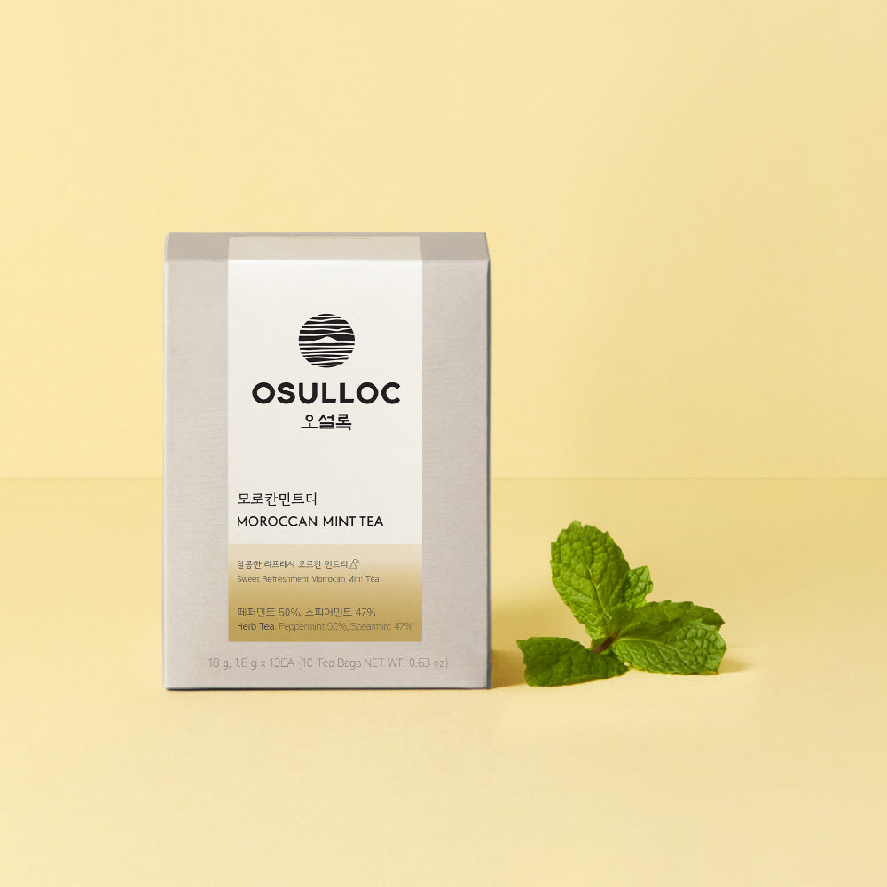 OSULLOC Moroccan Mint Tea 10-Pack Pyramid Tea Bags 18g