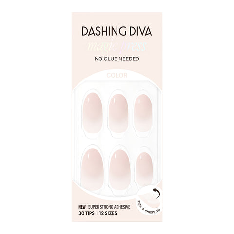 Dashing Diva Magic Press Milk Layer (Almond) Nail Tips