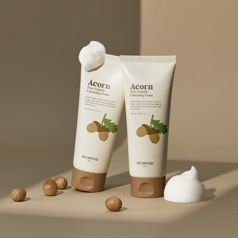 Skinfood Acorn Pore Peptide Tightening Cleansing Foam 150ml (2 Pack)