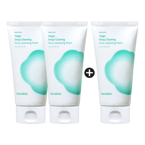 Hanskin Magic Deep Clearing Pore Cleansing Foam 120ml (3 Pack)