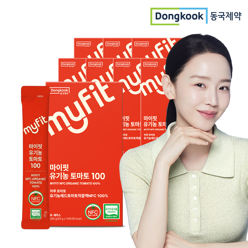 DongKook MyFit Organic Tomato NFC Cold-Pressed Sticks 20g x 112 (8 Boxes) Spain Lycopene & Beta-Carotene