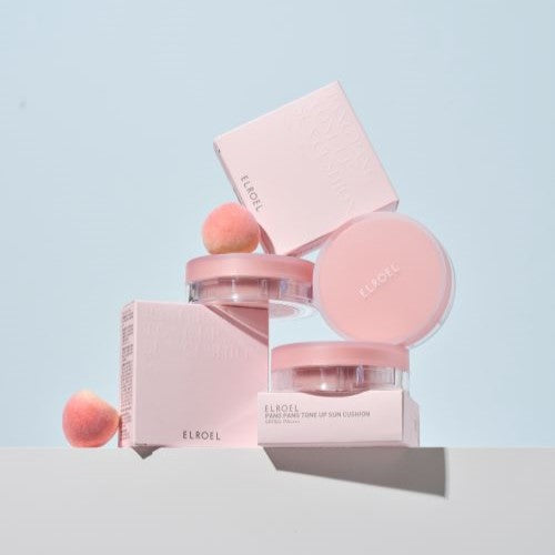 Elroel Strawberry Milk Tone-Up Sun Cushion 15g+25g All-in-One Set