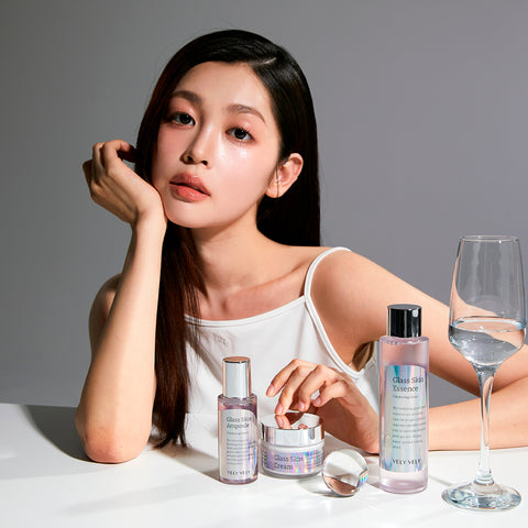 VELY VELY Glass Skin 3-Piece Set (Essence + Ampoule + Cream)