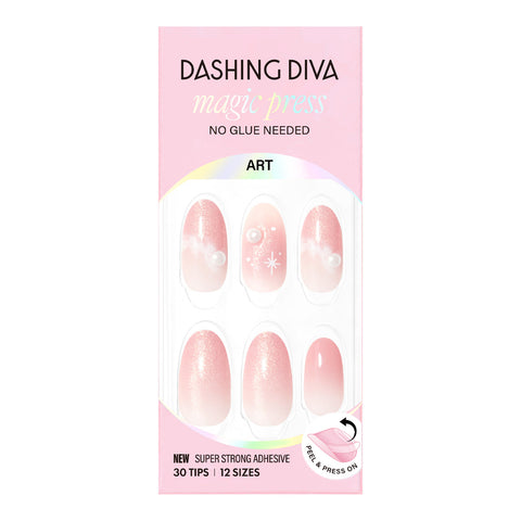 Dashing Diva Magic Press Pink Ocean (Almond) Nail Tips