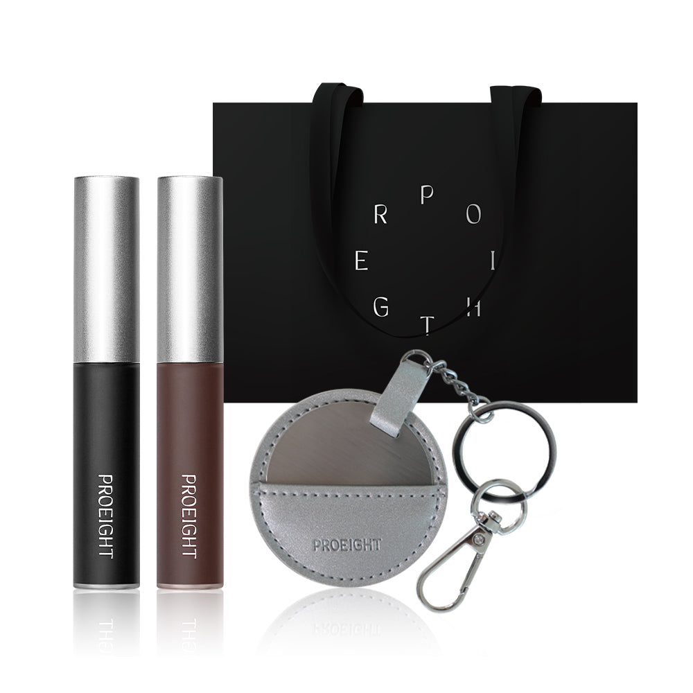 Proeight Liquid Define Liner Duo (2 x 2.5ml) + Silver Palette Keyring & Shopping Bag