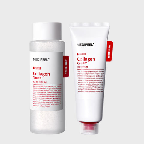 Medipeel Red Lacto Collagen Soothing Essence Toner 200ml + Barrier Cream 80ml Vegan 2-piece Set