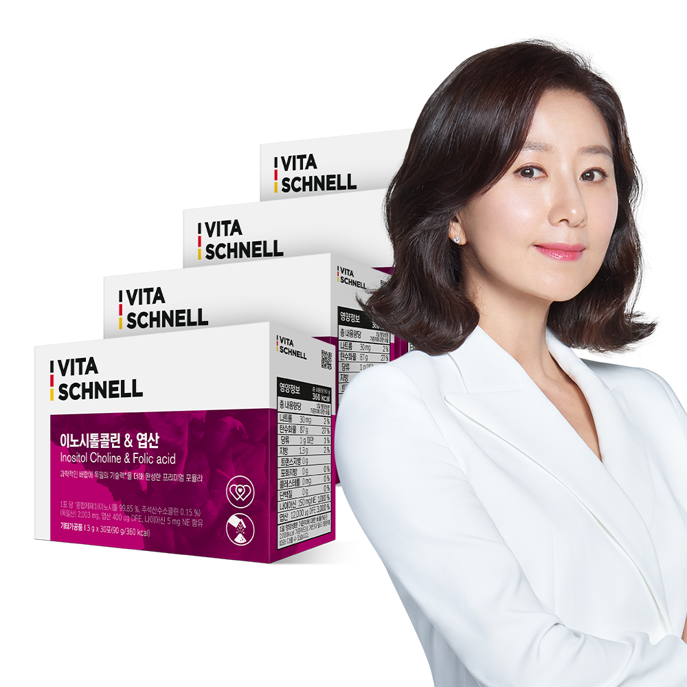 Nutrione VitaSchnell Mio Inositol 2000 Choline & Folic Acid 30 Sachets (4 Pack)