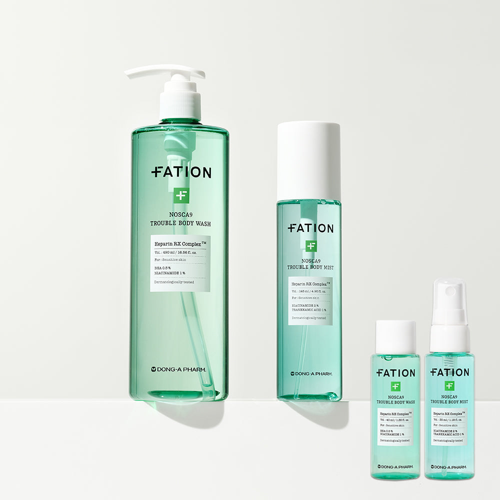 FATION Nosca9 Trouble Body Care 2-Piece Set (Body Wash 490ml + Body Mist 145ml)
