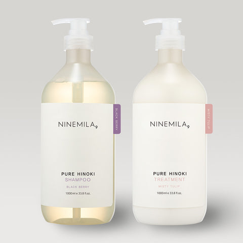 Ninemila Hinoki Vegan Body Wash 1000ml Blackberry (1+1 Perfumed All-in-One Shower Gel)