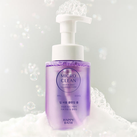 Happy Bath Micro Clean Bubble Cleansing Foam 500ml + 400ml Refill