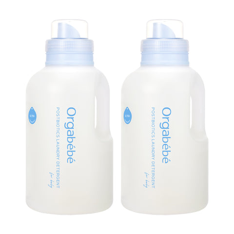 Orgabebe Baby Laundry Detergent Unscented Postbiotics Newborn 1000ml (2 Pack)