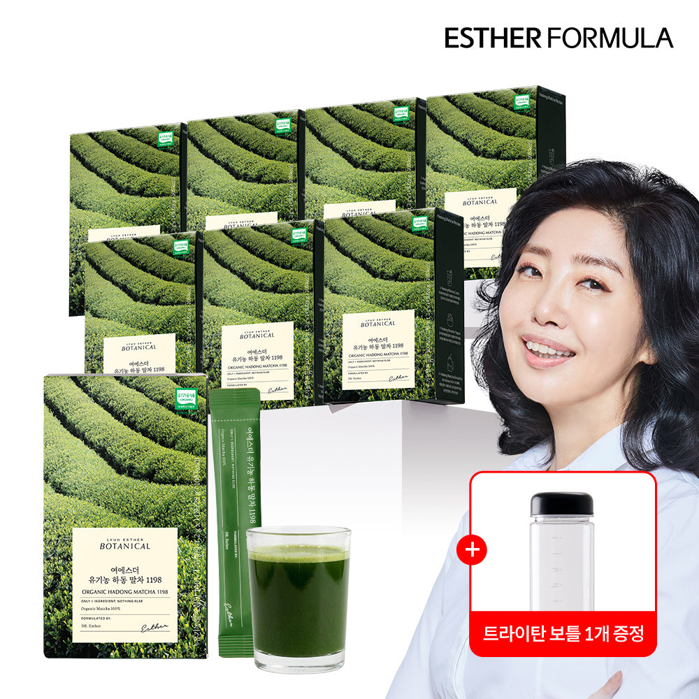 Esther Formula Organic Hadong Matcha 1198 14 Sticks x 8 Packs (Korean Origin)