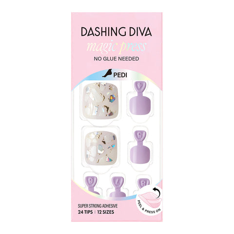 Dashing Diva Magic Press Pedicure Berry Peri Petal (MDR1265P)