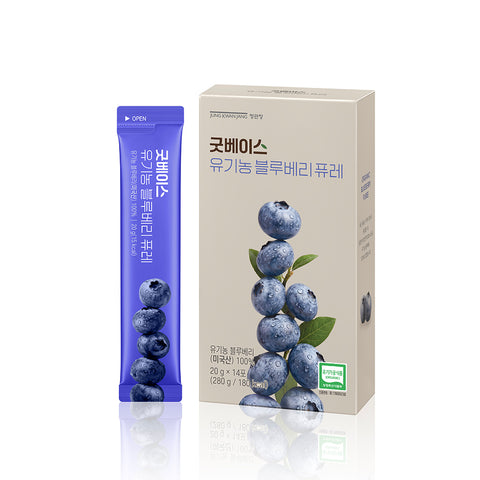 JungKwanJang Good Base Organic Blueberry Puree 20g x 14 sachets (2 pack)