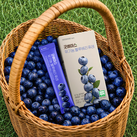 JungKwanJang Good Base Organic Blueberry Puree 20g x 14 sachets (2 pack)