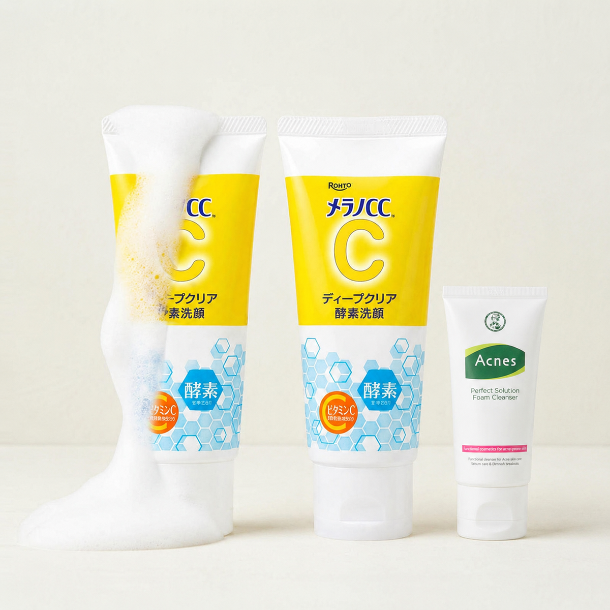 Melano CC Enzyme Face Wash Foam Cleanser 130g (2 Pack)