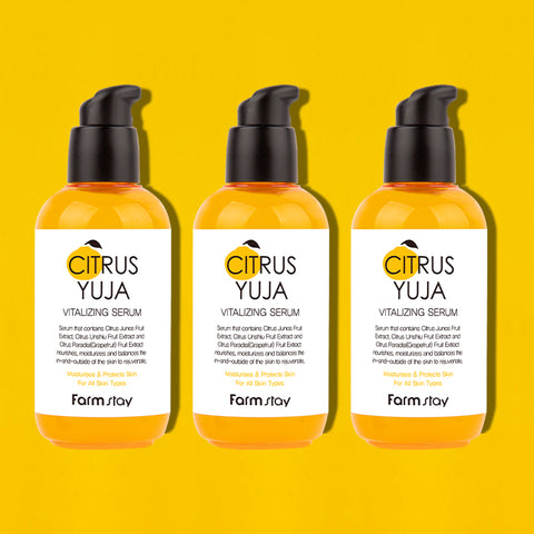 Farmstay Citrus Yuzu Vitalizing Serum 100ml (3 Pack)