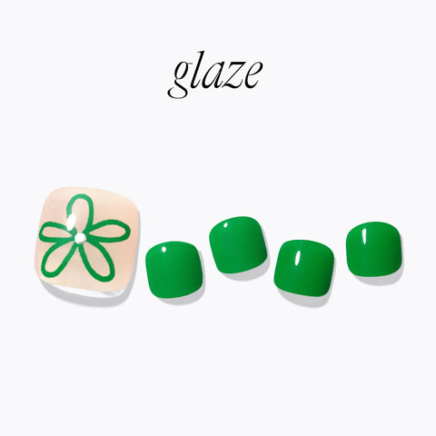 Dashing Diva Glaze Pedicure Green Tete