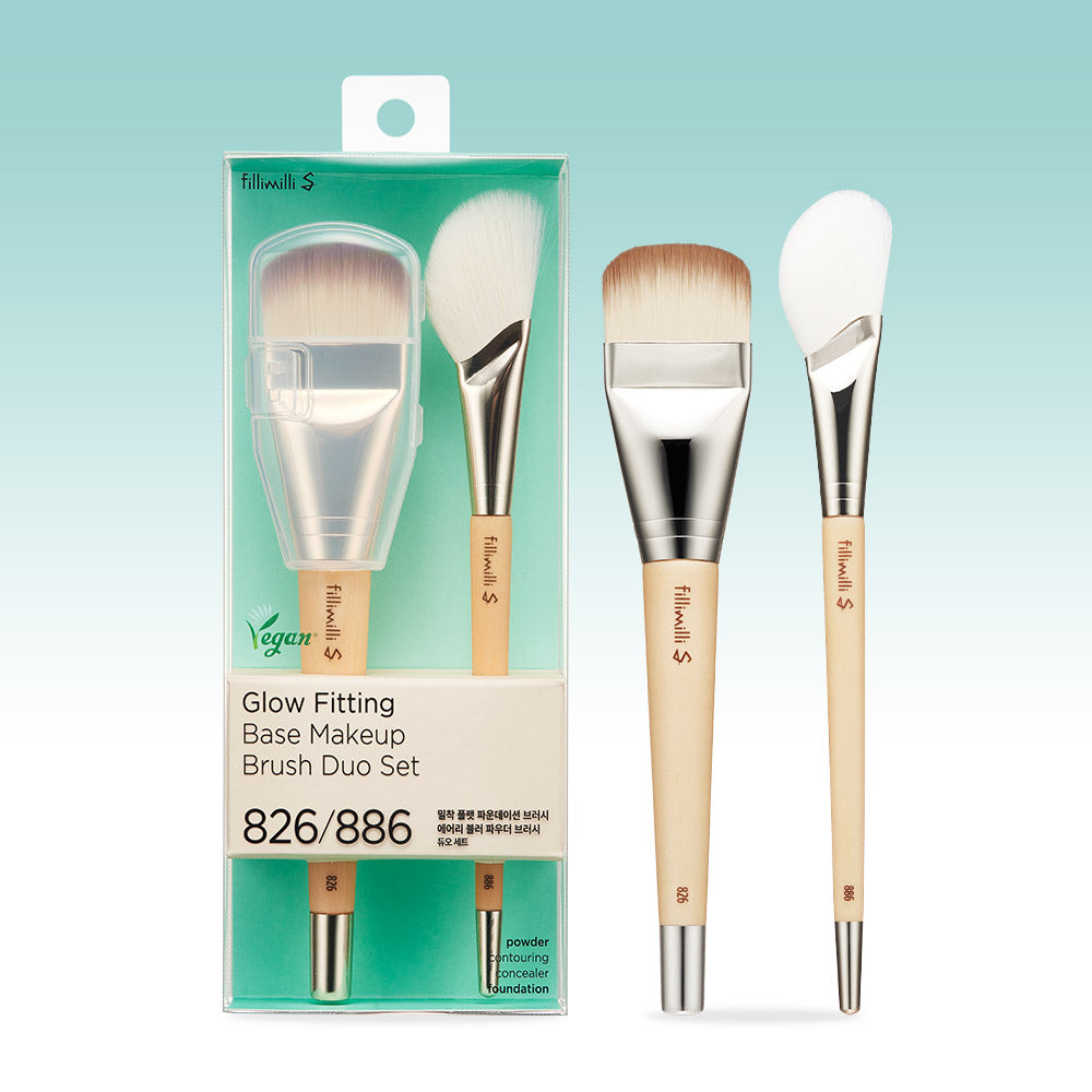 Fillimilli S Radiant Finish Makeup Brush Duo Set