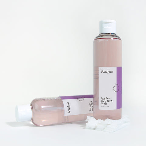 Bonajour Pore Care 2-Piece Set - Rice Bran 90 Cleansing Oil + Eggplant BHA Toner