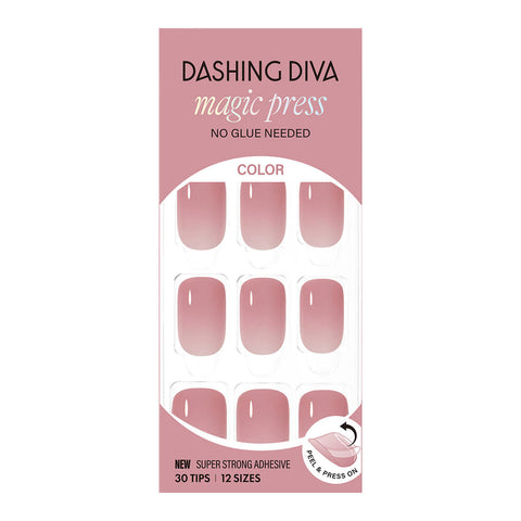 Dashing Diva Magic Press Pink Blush (Regular Round) Nail Tips