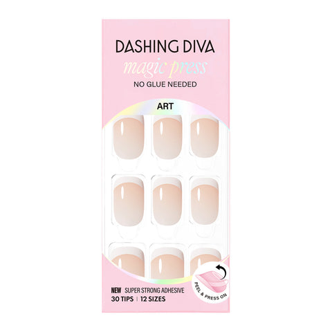 Dashing Diva Magic Press Essential French (Regular Round) Nail Tips