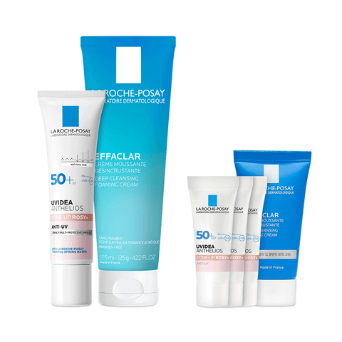 La Roche-Posay UVIDEA Rosy Glow 30ml + Effaclar Foaming Cream 125ml