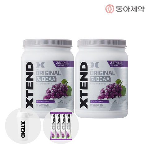 Dong-A Pharm XTEND Zero Sugar BCAA Orange 7,000 mg 50 Servings x2 + Shaker + 4 Sachets