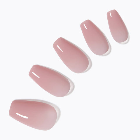 Dashing Diva Magic Press Pink Blush (Coffin) Nail Tips