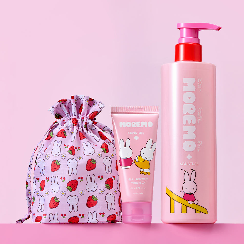 Moremo Miracle 2X Hair Treatment 475ml Special Set (+60ml + String Pouch)