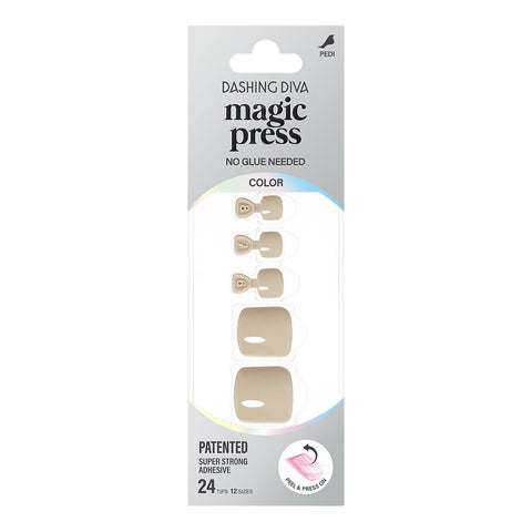 Dashing Diva Magic Press Pedicure Cream Beige