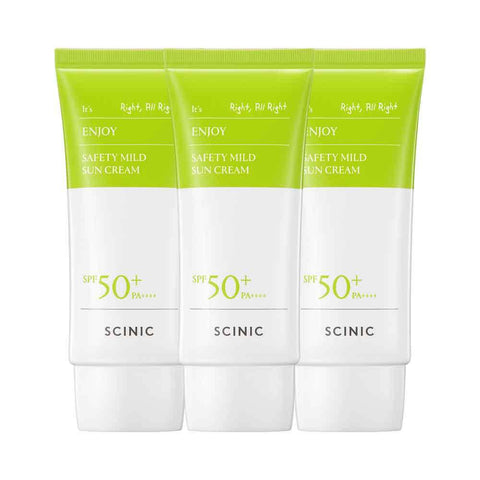 Scinic Enjoy Safety Mild Mineral Sun Cream 50ml (3 Pack)