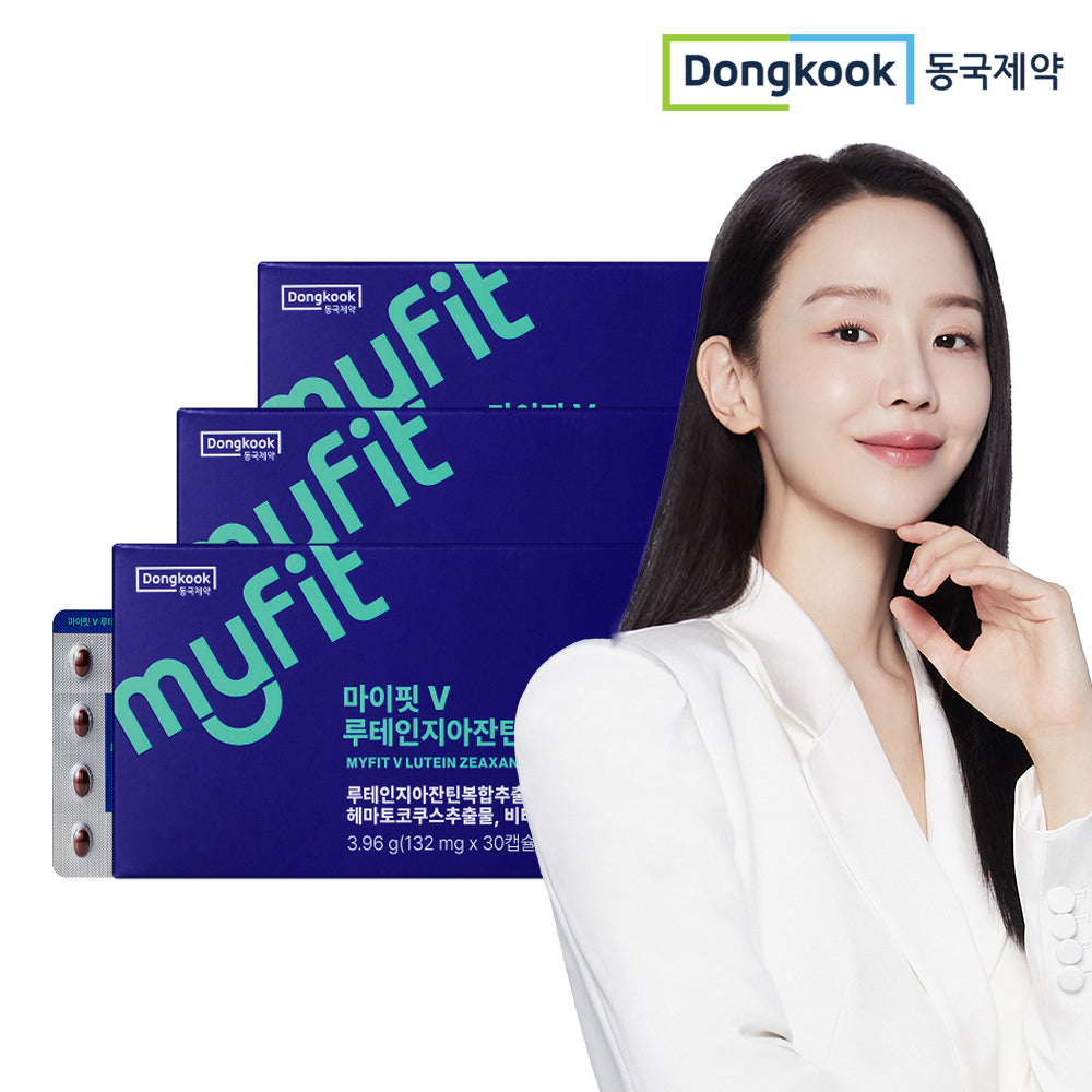 DongKook MyFit V Lutein Zeaxanthin Astaxanthin 32 mg x 30 Capsules (3-Pack / 3 Months)