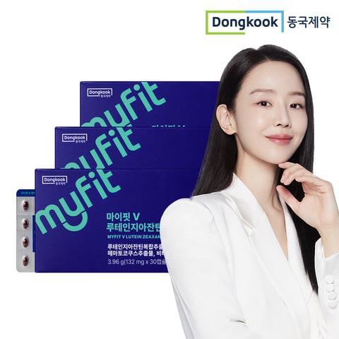 DongKook MyFit V Lutein Zeaxanthin Astaxanthin 32 mg x 30 Capsules (3-Pack / 3 Months)