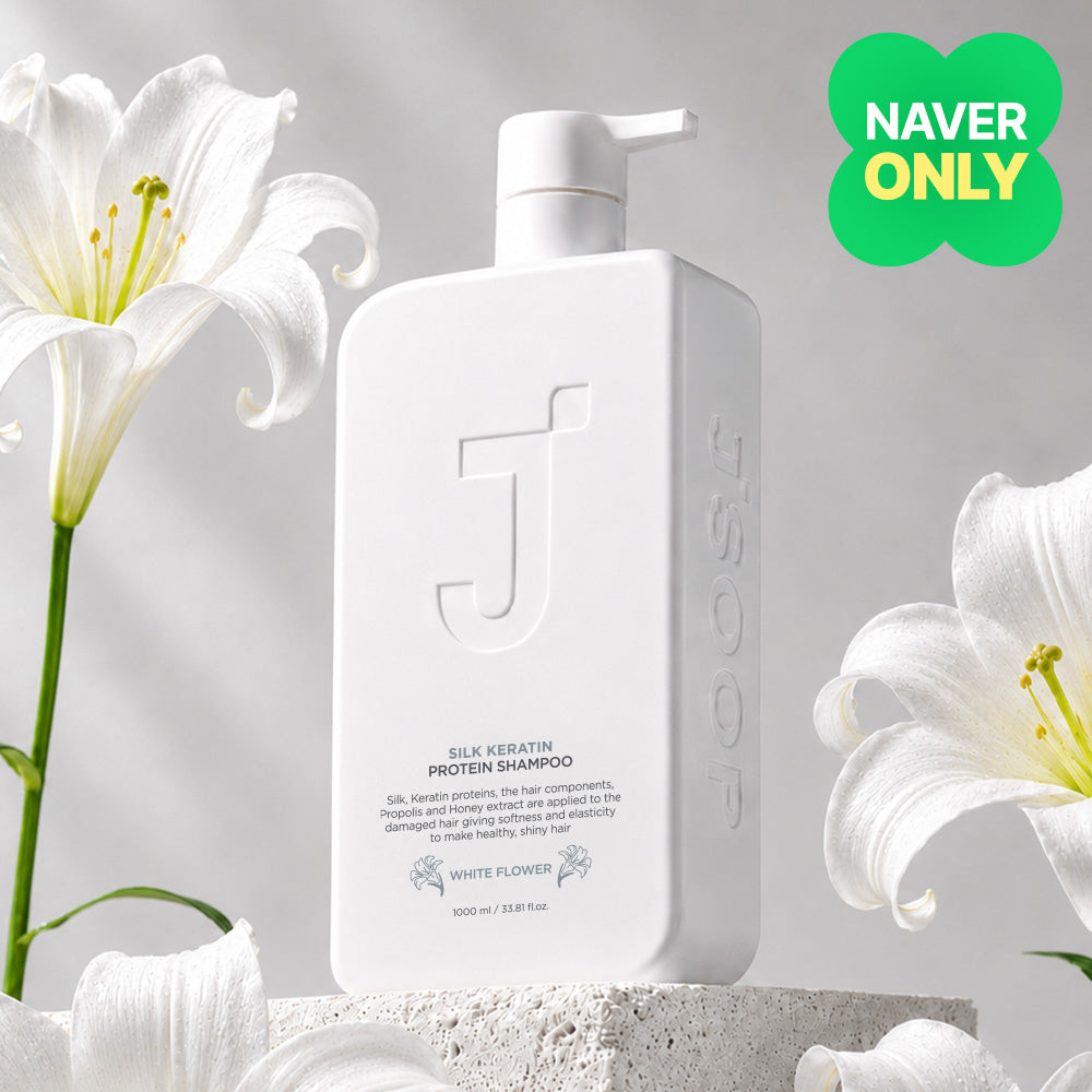 Jsoop Silk Keratin Protein Shampoo White Flower 1000ml