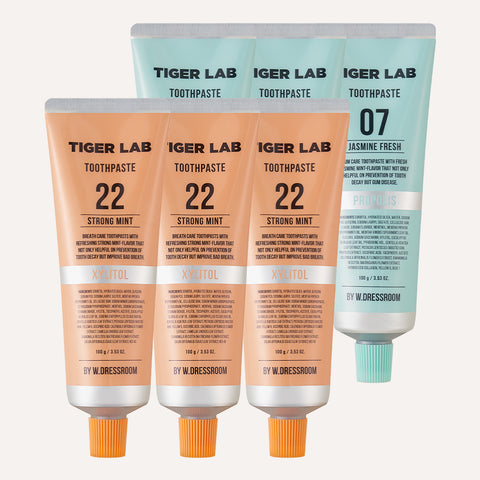 W.Dressroom Tiger Lab Bad Breath & Gum Care Toothpaste 110g (6 pack)