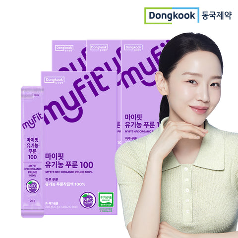 DongKook Pharmaceutical MyFit Organic NFC Prune 100 Concentrate Juice 280ml (4-Box Set)