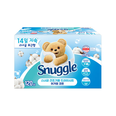 Snuggle Dry Sheets Huggable Cotton 120 Sheets