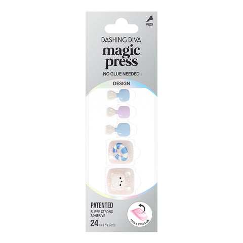 Dashing Diva Magic Press Pedicure Tube Bare