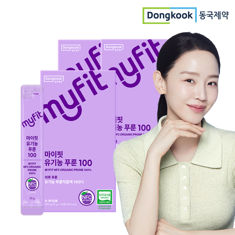 DongKook MyFit Organic NFC Prune 100 3 Boxes (280ml pouch)