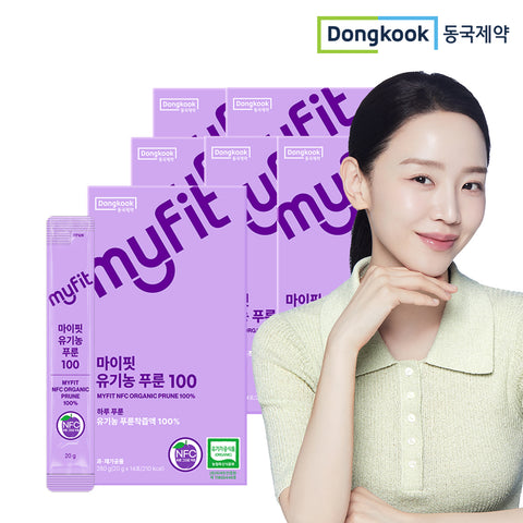 DongKook Pharmaceutical MyFit Organic NFC Prune 100 Concentrated Juice 6 Boxes (280ml pouch)